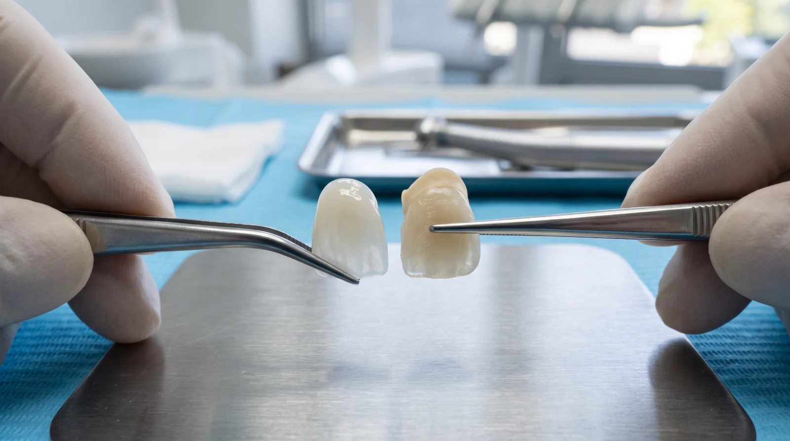 Comparação entre lente de contato dental de cerâmica e faceta em resina